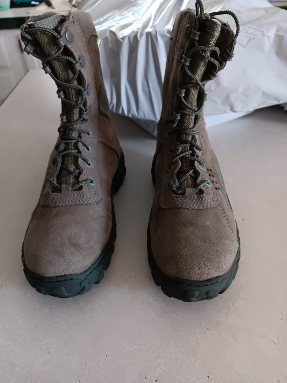 Mens Rocky Olive Suede Tactical Lace-Up Boot Special Ops S2V. Size 3.5